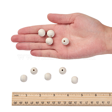 Perles en bois naturel non fini(WOOD-S651-14mm-LF)-3