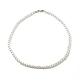Glass Pearl Round Beaded Necklace for Women(X-NJEW-JN03903)-1