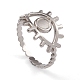 304 Stainless Steel Eye Open Cuff Rings for Women(RJEW-G285-76P)-1