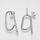 Left and Right Non-Tarnish 304 Stainless Steel Stud Earring Findings(X-STAS-S079-142A)-2