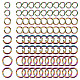 200Pcs 4 Styles Rainbow Color Stainless Steel Open Jump Rings(STAS-SC0003-96)-1