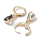 Real 18K Gold Plated Brass Dangle Hoop Earrings(EJEW-L269-045G-02)-2