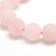 Frosted Natural Rose Quartz Round Bead Strands(G-M064-10mm-09)-2