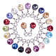 48Pcs 16 Colors Round Glass Pearl Pendant(DIY-PH0018-66)-1