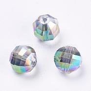 Imitation Austrian Crystal Beads, Grade AAA, Faceted, Round, Colorful, 8mm, Hole: 0.9~1mm(SWAR-F079-8mm-31)