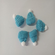 Polyester Doll Woolen Hat, for Accessories Decorate Doll, Deep Sky Blue, 60x43x12.5mm(DOLL-PW0001-194N)