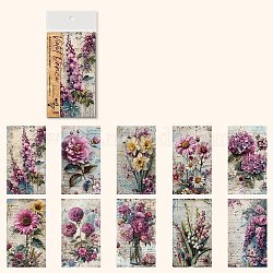 Cross Border Ancient Forest Material Paper, Berlin Flower Collection, Hand Account Decoration Collage DIY 4 Styles, Colorful, 80x140mm(PW-WGCA63D-02)