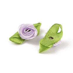 Polyester Rose Ornaments, for DIY Hair Accessories, Clothing Decoration, Costume, Lilac, 27.5~29x14~16x7.5mm(DIY-WH0308-242D)