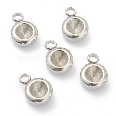 Stainless Steel Color Half Round 202 Stainless Steel Charms