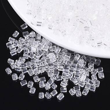 4mm Clear Triangle Glass Beads