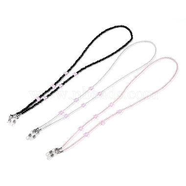 Stainless Steel Color Mixed Color Glass Eyeglass Chains