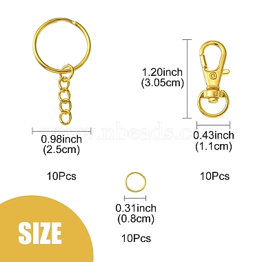 10Pcs Alloy Swivel Lobster Claw Clasps(IFIN-YW0003-41)-3