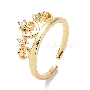 Clear Brass+Cubic Zirconia Finger Rings