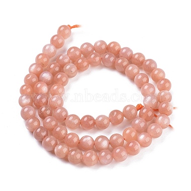 Chapelets de perles de sunstone naturelle naturelles(G-R475-012)-2