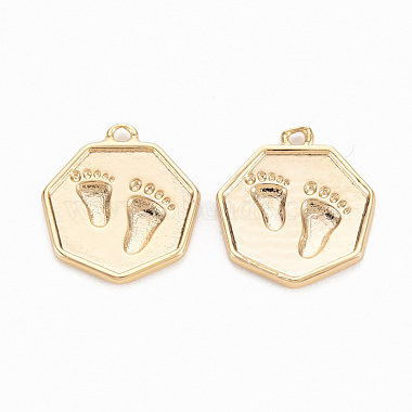 Real 18K Gold Plated Polygon Brass Pendants