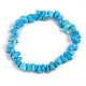 Chip Synthetic Turquoise(Dyed) Beaded Stretch Bracelets(BJEW-S143-58)-2