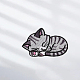 猫コンピュータ刺繍布アイロン接着/縫い付けパッチ(WG69315-08)-1