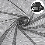 2 Yards Polyester Mesh Fabric, DIY Craft Supplies, Black, 1600mm(AJEW-WR0002-88A)