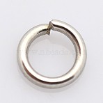 Tarnish Resistant 304 Stainless Steel Open Jump Rings, Round, Stainless Steel Color, 9x1.2mm, 17 Gauge, Inner Diameter: 6.6mm(STAS-E067-08-9mm)