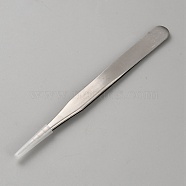 Non-Tarnish 201 Stainless Steel Elbow Tweezers, Stainless Steel Color, 12.3x1.05x0.15~1.7cm(TOOL-WH20006-02C)