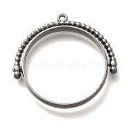 Alloy Open Back Bezel Pendants, For DIY UV Resin, Epoxy Resin, Cadmium Free & Nickel Free & Lead Free, Flat Round, Gunmetal, 32x32.5x3.5mm, Hole: 1.4mm(PALLOY-I223-01B)