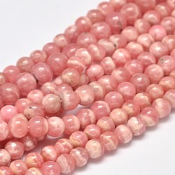 Round Natural Rhodochrosite Bead Strands, 4.5~5mm, Hole: 0.8mm, about 90pcs/strand, 15.5 inch(G-F289-21-5mm)