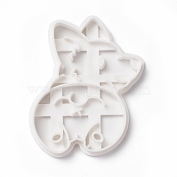 PP Plastic Cookie Cutters, Corgi Shapes, White, 89x75x10.5mm(DIY-I093-03)