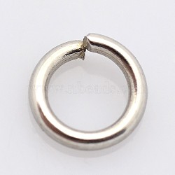 Tarnish Resistant 304 Stainless Steel Open Jump Rings, Round, Stainless Steel Color, 9x1.2mm, 17 Gauge, Inner Diameter: 6.6mm(STAS-E067-08-9mm)