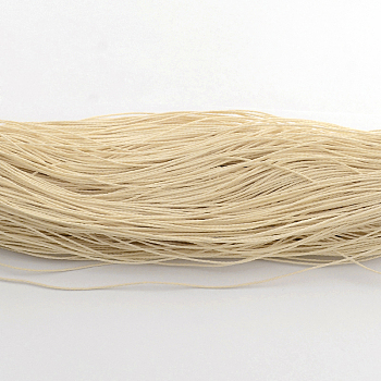 Round Waxed Polyester Cord, Taiwan Waxed Cord, Twisted Cord, Light Goldenrod Yellow, 1mm, about 415.57 yards(380m)/bundle