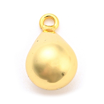 Brass Pendants, Long-Lasting Plated, Lead Free & Cadmium Free, Teardrop Charm, Real 18K Gold Plated, 10x18mm, Hole: 1.8mm