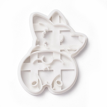PP Plastic Cookie Cutters, Corgi Shapes, White, 89x75x10.5mm