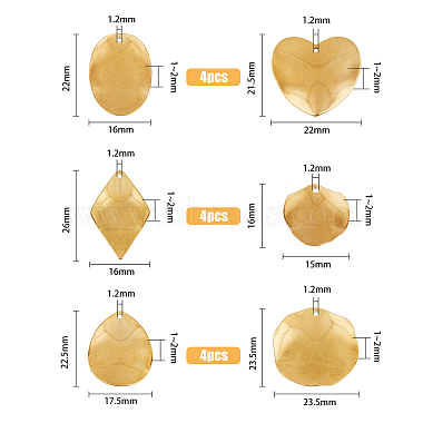 Superfindings 24Stk. 6 Stil 304 Edelstahlanhänger(STAS-FH0001-75)-2