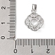 925 Sterling Silver Micro Pave Cubic Zirconia Pendant Settings(STER-H113-05P-01)-3