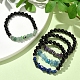 4Pcs 4 Style Natural Mixed Gemstone & Glass Evil Eye Beaded Stretch Bracelets Set(BJEW-TA00450)-2