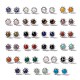 Gemstone Sun Stud Earrings with Cubic Zirconia(EJEW-P209-01P)-1
