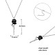 SHEGRACE Rose 925 Sterling Silver Pendant Necklaces(JN994D)-2