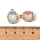 UV Plating Alloy Glass Pendants(FIND-K032-33G)-3