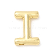 Eco-Friendly Rack Plating Brass Pendants, Long-Lasting Plated, Lead Free & Cadmium Free, Real 18K Gold Plated, Letter Charm, Letter I, 21~23x13~26x4.5~5.5mm, Hole: 2.5~3.5x1.5~2mm(X-KK-R143-21G-I)