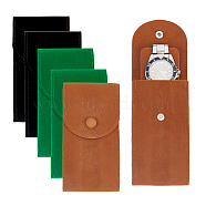 6Pcs 3 Colors Double-Sided Velvet Watch Bag Package, Single Wristwatch Envelope Bags with Snap Button, Mixed Color, 13x6.7x0.8cm, 2pcs/color(TP-NB0001-50)