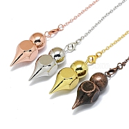 Brass Dowsing Pendulum Big Pendants, Gourd Charm, Cadmium Free & Lead Free, Mixed Color, 230mm(G-Q165-04)