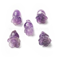 Natural Amethyst Beads, Flower, 16~18.5x11~13mm, Hole: 1~1.2mm(G-C054-09B)
