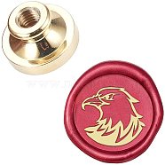 DIY Scrapbook, Brass Wax Seal Stamp Head, Eagle, Golden, 25x14mm(AJEW-WH0099-141)