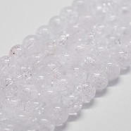 Natural Crackle Quartz Beads Strands, Round, Grade A, 4mm, Hole: 0.8mm, about 90pcs/strand, 15.1 inch(X-G-D840-01-4MM)