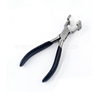 Carbon Steel Nylon Jaw Jewelry Pliers, Plastic Handle, for Jewelry Making, Black, 5-7/8 inch(15cm)(TOOL-WH0132-17)