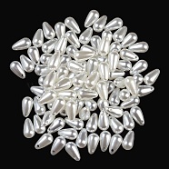 ABS Plastic Imitation Pearl Charms, Teardrop, Seashell Color, 13x7x7mm, Hole: 1.2mm, 1666pcs/500g(KY-S171-16B)