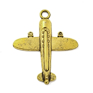 Alloy Pendants, Cadmium Free & Lead Free, Airplane Charm, Antique Golden, 44.5x37x3mm, Hole: 3.5mm, about 322pcs/1000g(FIND-G065-01AG)