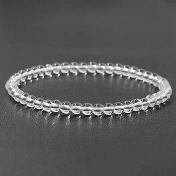 4MM Natural Quartz Crystal Stretch Bracelets