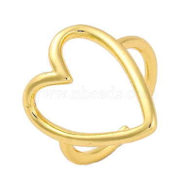 Rack Plating Brass Cuff Finger Rings for Women(RJEW-M028-04G)-2