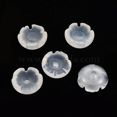 Clear Flower Natural Agate Beads