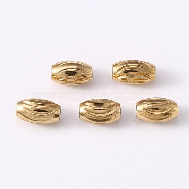 Golden & Stainless Steel Color Oval 201 Stainless Steel Beads